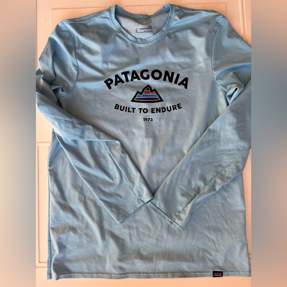 Patagonia Men’s Daily Capilene Baselayer Baby Blue Size M - Picture 1 of 5
